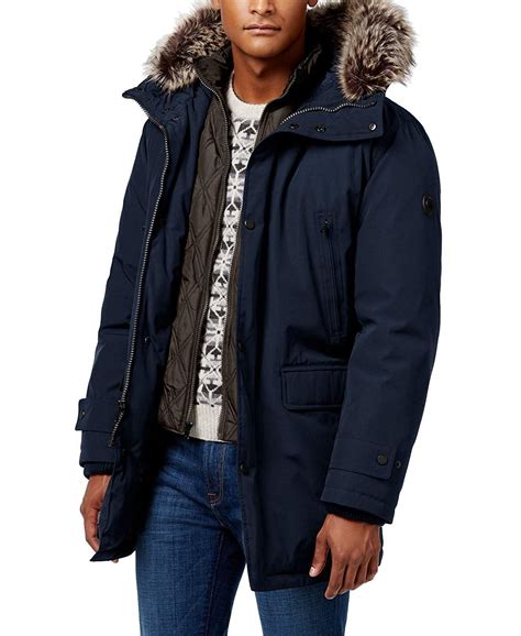 michael kors men's quilted bib parka|Michael Kors Men's Hooded Bib Snorkel Parka, Created for .